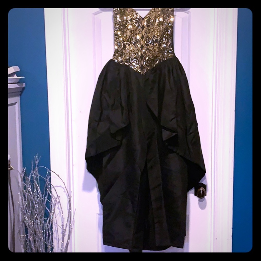 Vintage Jessica McClintock jumpsuit w train